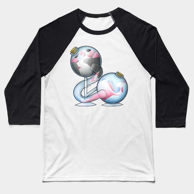 Demigirl And Transgender Pride Potion Baseball T-Shirt by Qur0w